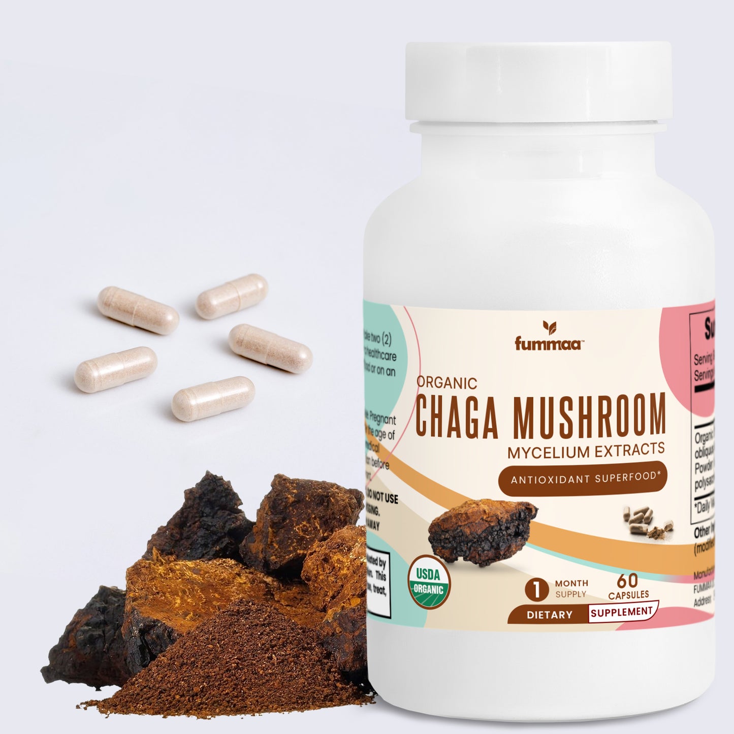 Organic Chaga Mushroom Extract Capsules