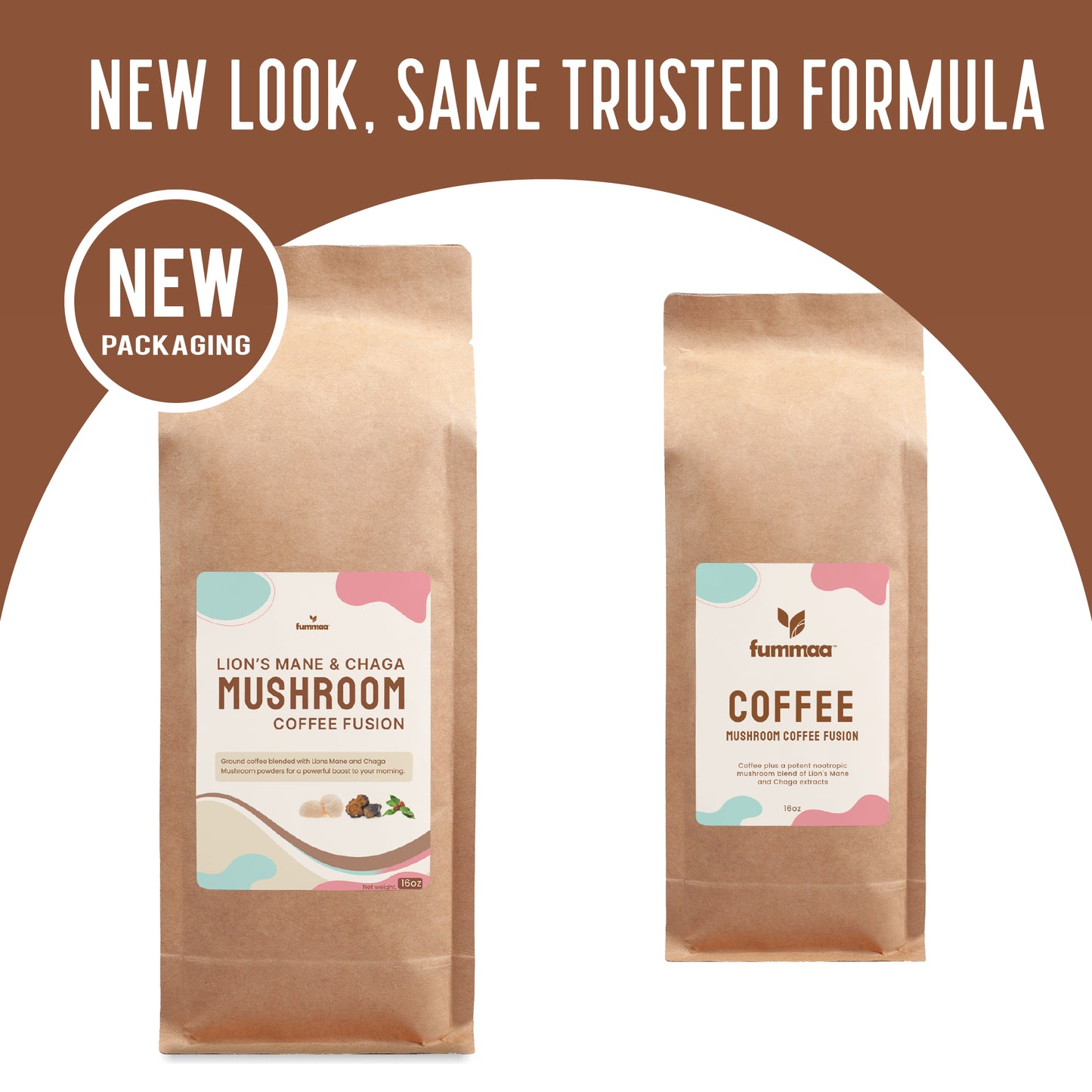 Mushroom Coffee Fusion - Lion’s Mane & Chaga 16oz