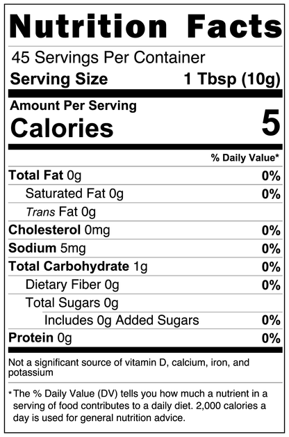 Fummaa Mushroom Coffee Fusion, ingredients list and nutrition facts.